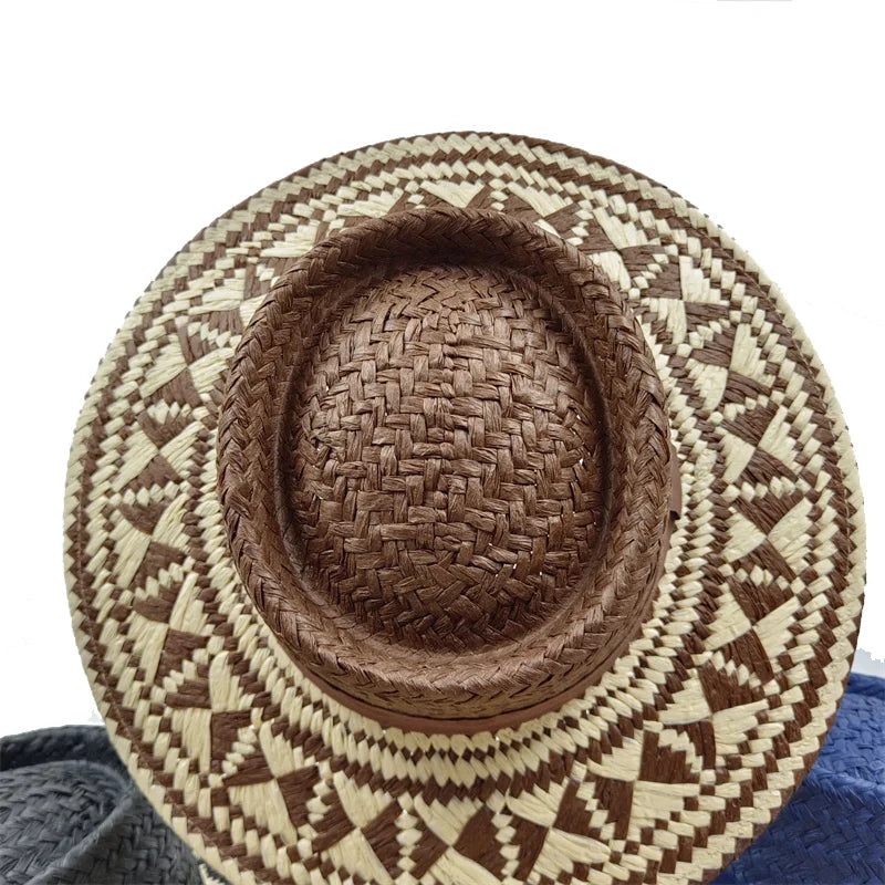 Słomkowy kapelusz damski – oddychający, ażurowy, letni — Nakrycia głowy — EldoradoShop