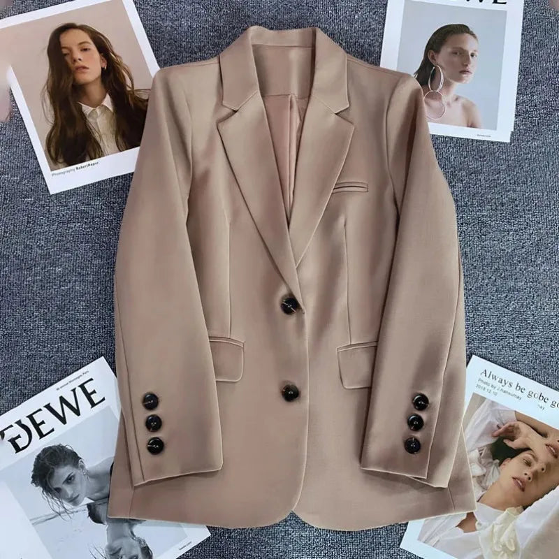 Elegancka marynarka biurowa – długi rękaw, 2026 — Marynarki — EldoradoShop