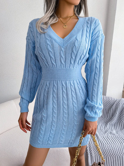 Swetrowa sukienka slim – elegancka, długa, 2026 — Swetry — EldoradoShop