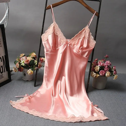 Koronkowa koszula nocna – koszula nocna, elegancka, na noc i wesele — czarna — Bielizna nocna — EldoradoShop