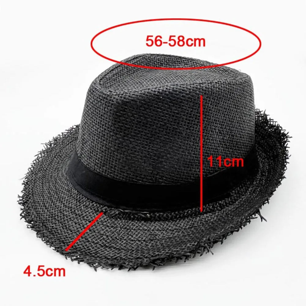 Słomkowy kapelusz kowbojski – unisex, szerokie rondo, UV — Nakrycia głowy — EldoradoShop