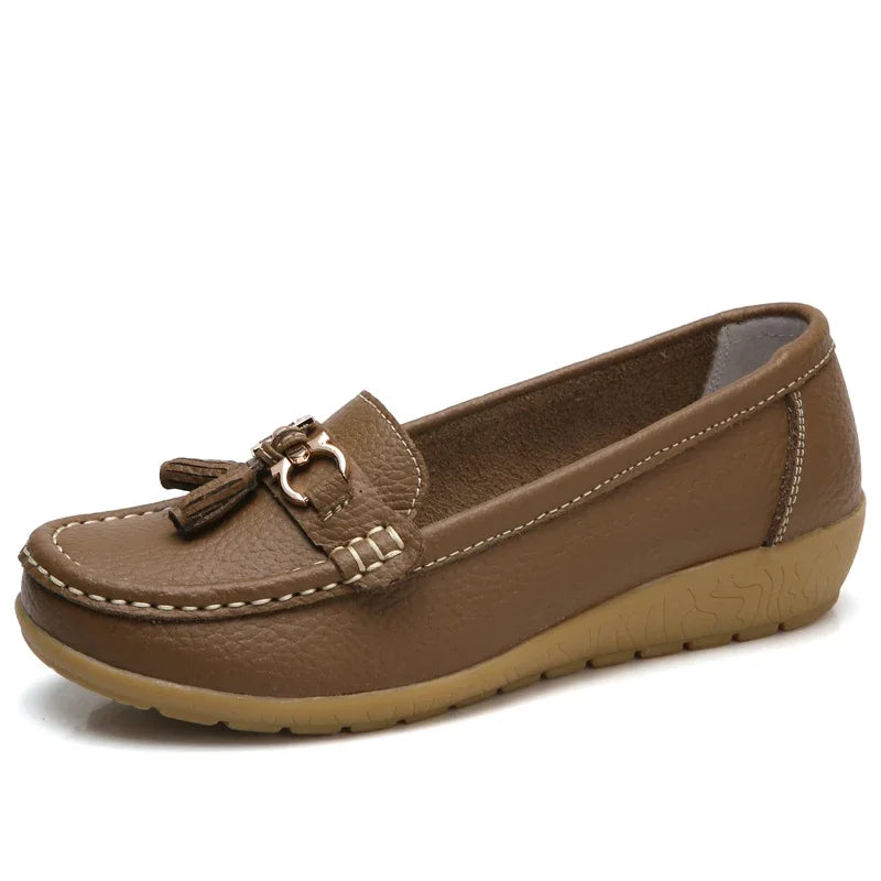 Damskie mokasyny slip-on – baleriny, casual, wygodne, płaskie