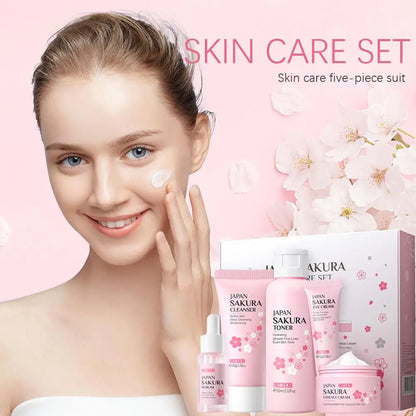 Zestaw do pielęgnacji twarzy Sakura – krem, serum, tonik — Kosmetyki do twarzy — EldoradoShop