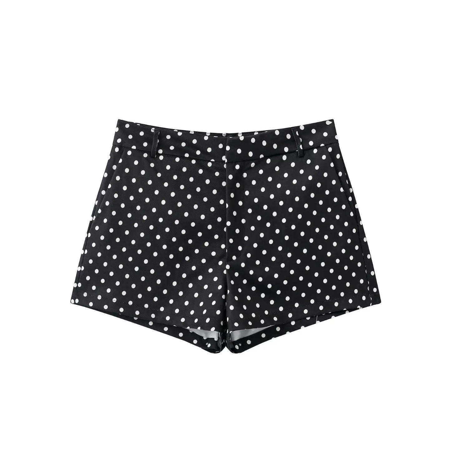 Kurtka z golfem i zamkiem – grochy, sznurek, kieszenie, jesienna — Kurtki — EldoradoShop