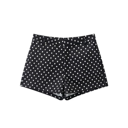 Kurtka z golfem i zamkiem – grochy, sznurek, kieszenie, jesienna — Kurtki — EldoradoShop