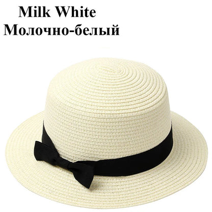 Słomkowy kapelusz damski – panama, kokarda, oddychający