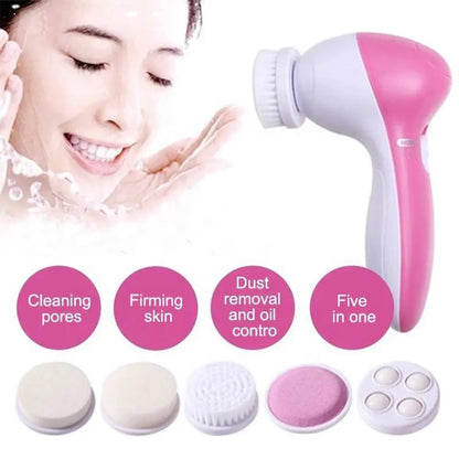 Elektryczna szczoteczka do twarzy 5w1 – oczyszczanie, masaż, wągry — Urządzenia beauty — EldoradoShop