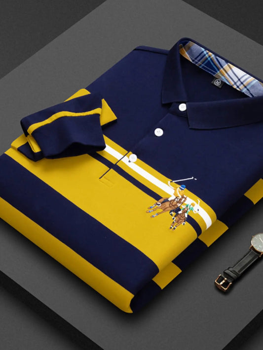 Koszulka polo paski – klasyczna, długi rękaw