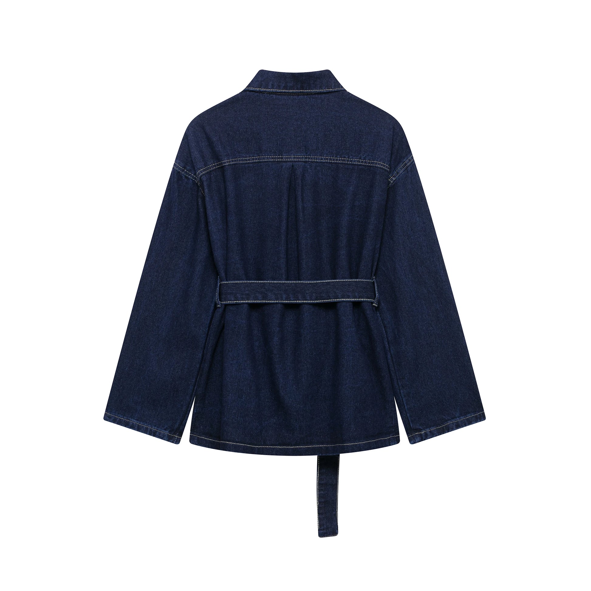 Komplet dżinsowy 2-częściowy – kurtka z paskiem + spodnie vintage — Kurtki — EldoradoShop