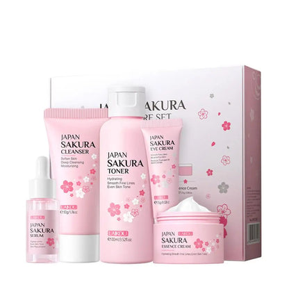 Zestaw do pielęgnacji twarzy Sakura – krem, serum, tonik — Kosmetyki do twarzy — EldoradoShop