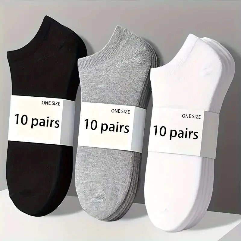 Stopki sportowe niewidoczne – 5 lub 10 par — Skarpety — EldoradoShop