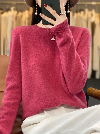 Sweter z wełny merino 100% – kaszmirowy, ciepły