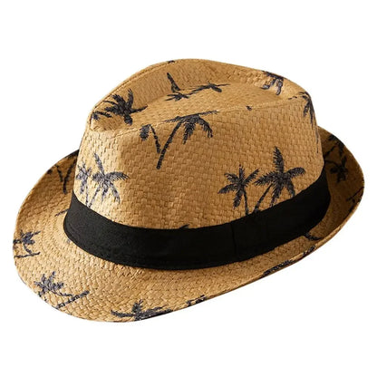 Słomkowy kapelusz kowbojski – unisex, szerokie rondo, UV