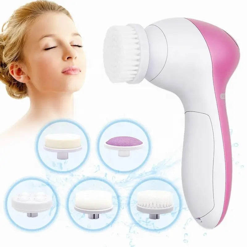 Elektryczna szczoteczka do twarzy 5w1 – oczyszczanie, masaż, wągry — Urządzenia beauty — EldoradoShop