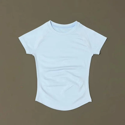 Sportowy top damski krótki rękaw – bieganie, fitness