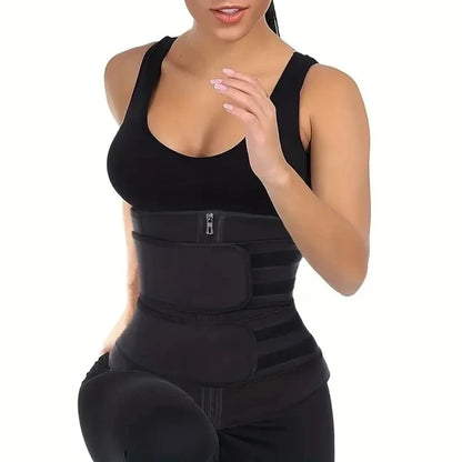 Pas treningowy wyszczuplający – fitness, shapewear, redukcja talii — czerwona — Pasy i gorsety — EldoradoShop