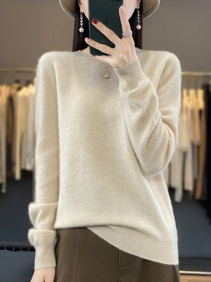 Sweter z wełny merino 100% – kaszmirowy, ciepły