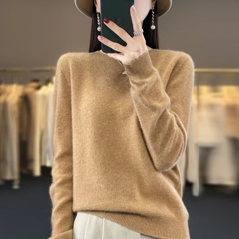 Sweter z wełny merino 100% – kaszmirowy, ciepły — Swetry — EldoradoShop