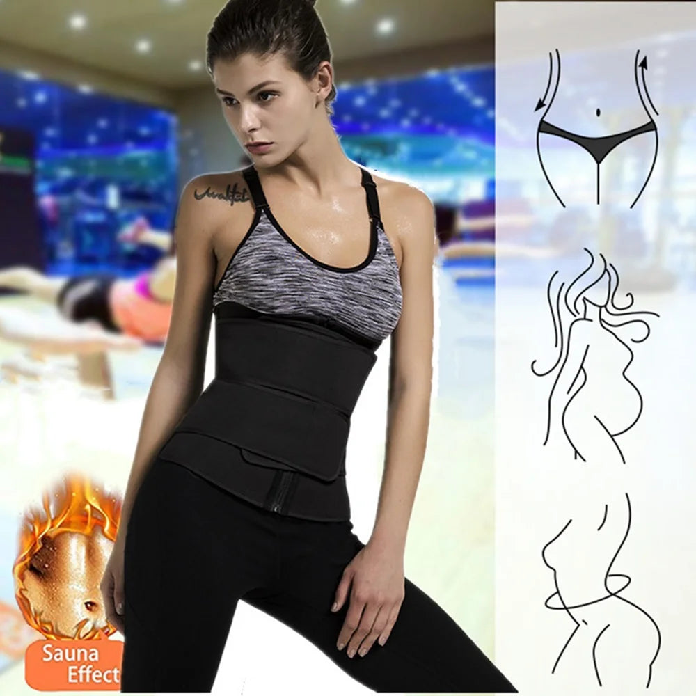 Pas treningowy wyszczuplający – fitness, shapewear, redukcja talii — czerwona — Pasy i gorsety — EldoradoShop