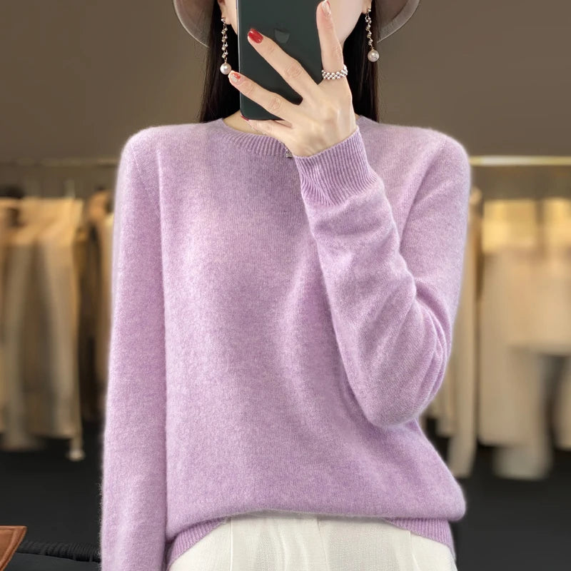 Sweter z wełny merino 100% – kaszmirowy, ciepły — Swetry — EldoradoShop