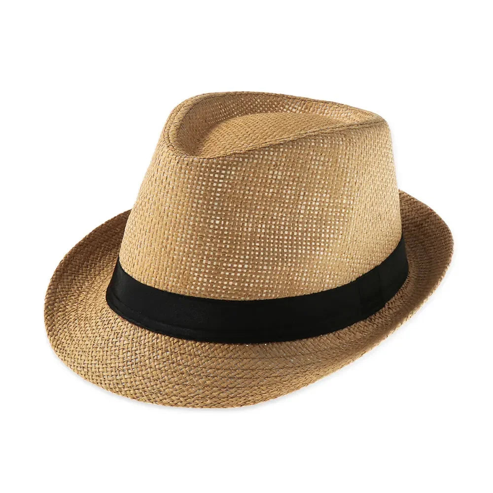 Słomkowy kapelusz kowbojski – unisex, szerokie rondo, UV