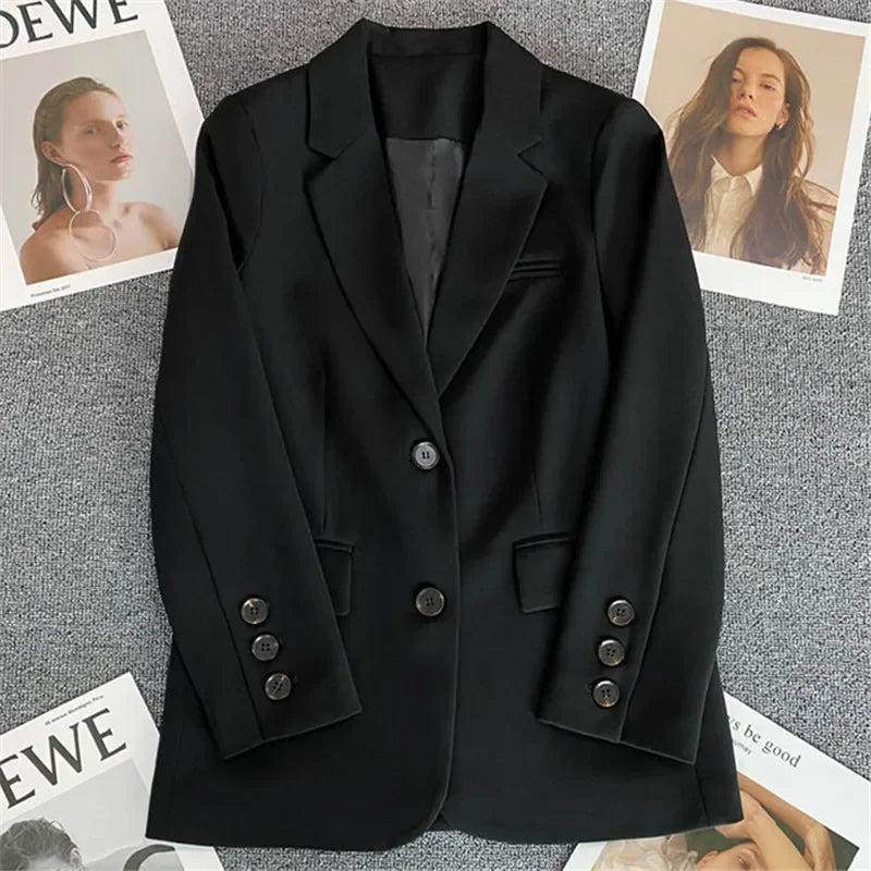Elegancka marynarka biurowa – długi rękaw, 2026 — Marynarki — EldoradoShop