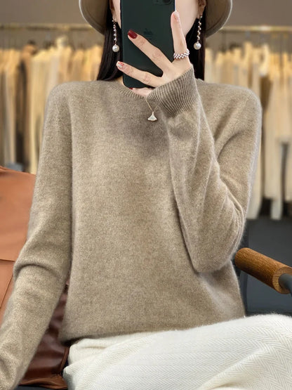 Sweter z wełny merino 100% – kaszmirowy, ciepły