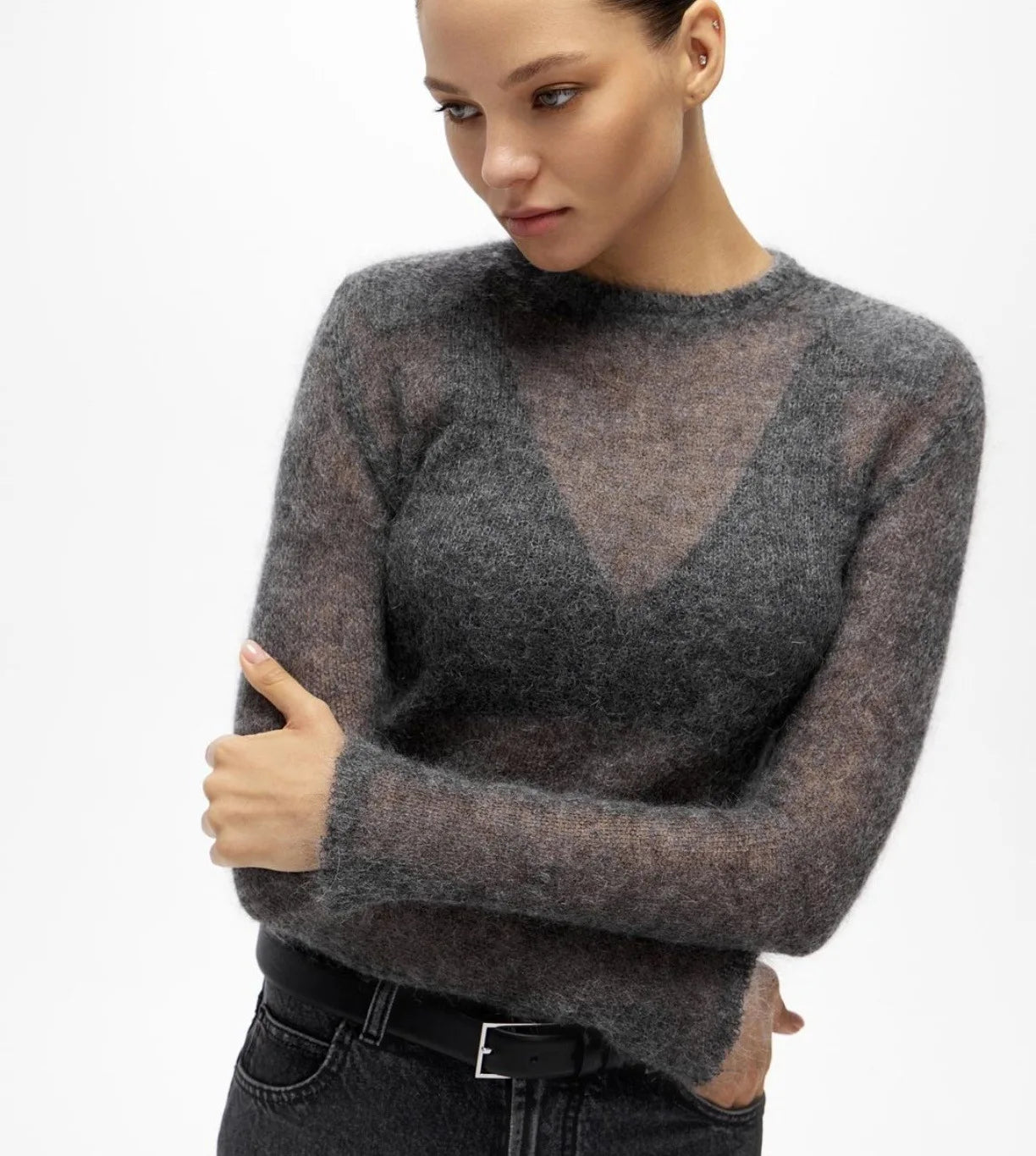 Sweter O-neck knitwear – 2026, kobiecy, miękki — Swetry — EldoradoShop