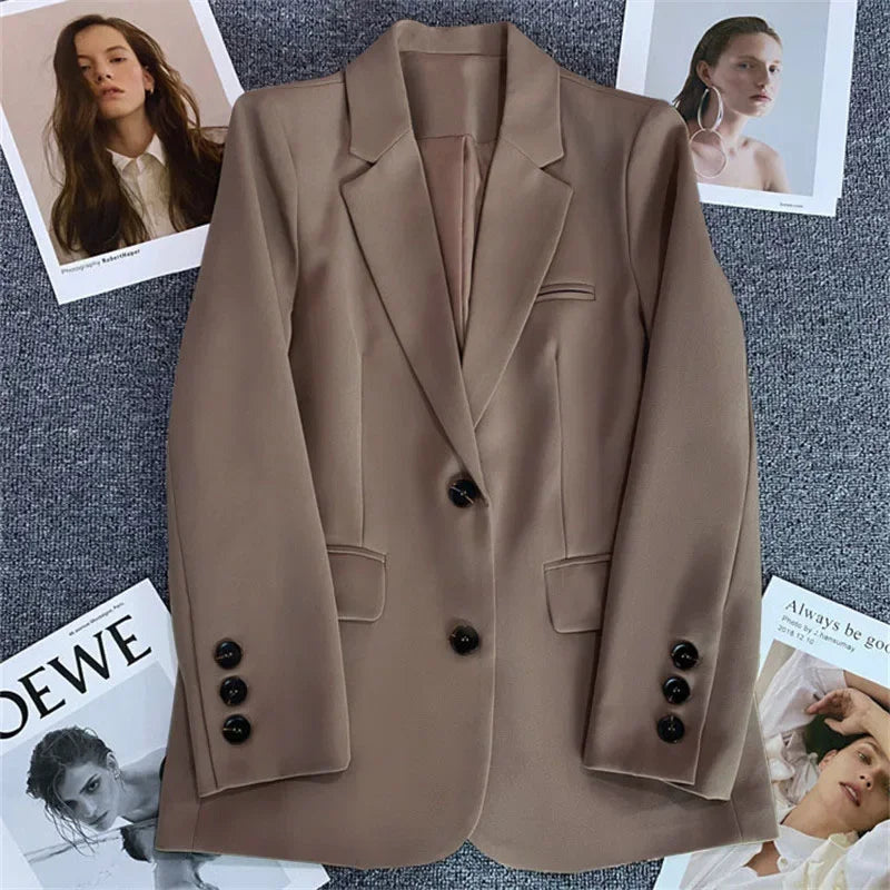 Elegancka marynarka biurowa – długi rękaw, 2026 — Marynarki — EldoradoShop