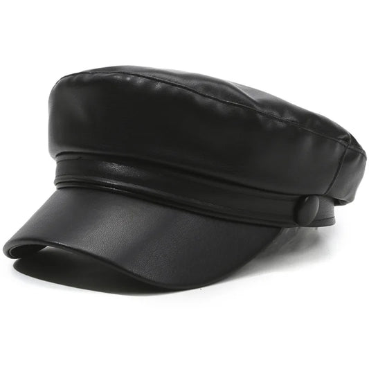 Wiosenny beret retro – płaski, klasyczny, regulowany, mały obwód twarzy