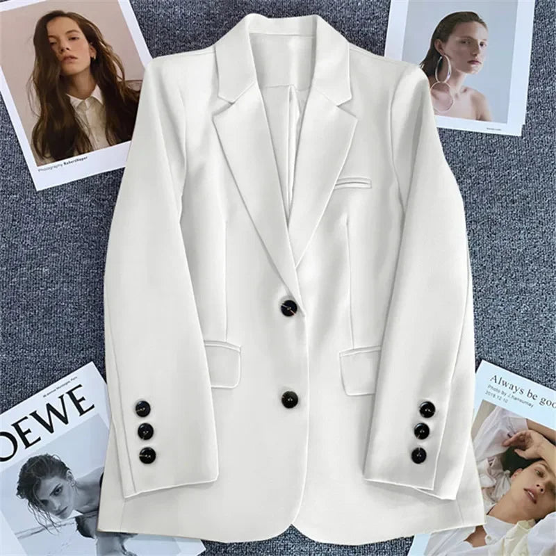 Elegancka marynarka biurowa – długi rękaw, 2026 — Marynarki — EldoradoShop