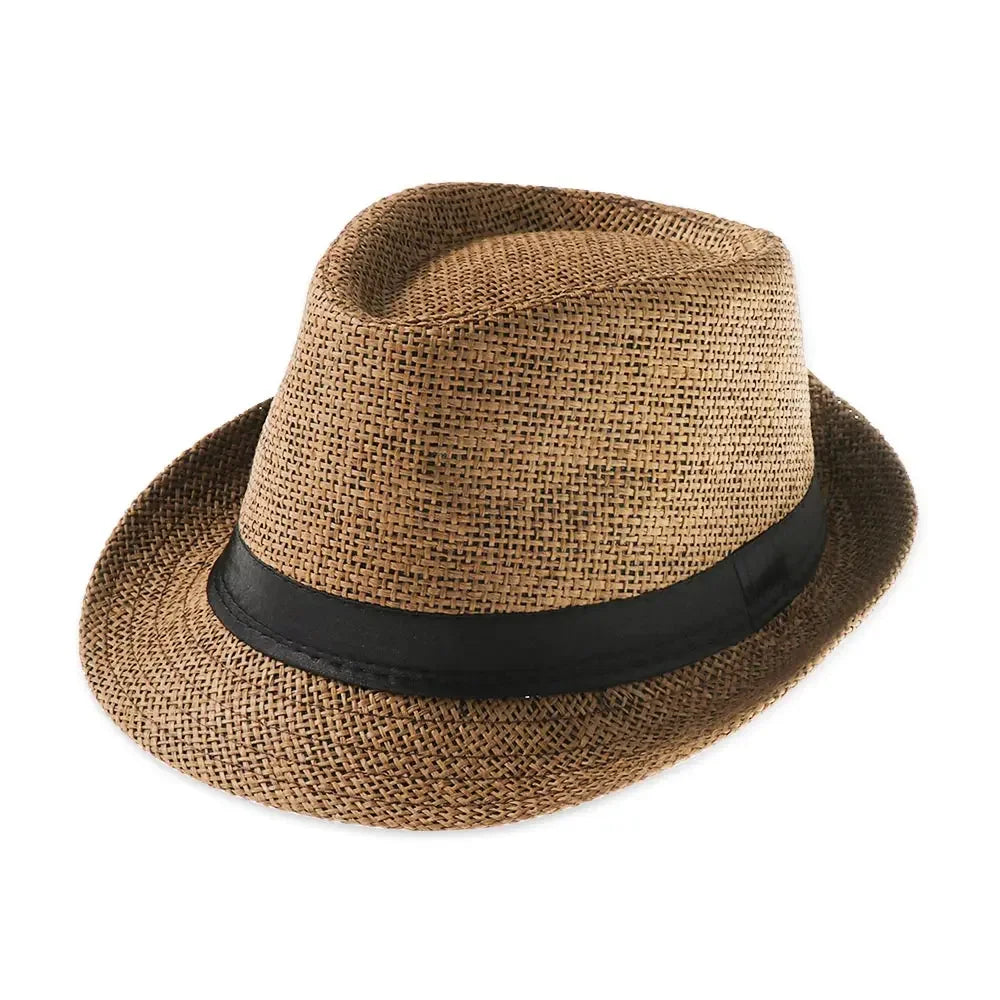 Słomkowy kapelusz kowbojski – unisex, szerokie rondo, UV