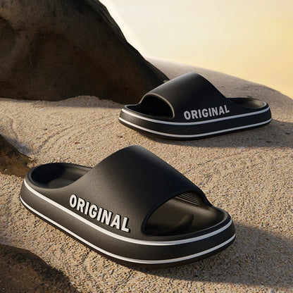 Klapki damskie z napisem – plażowe, letnie, lekkie — Obuwie — EldoradoShop