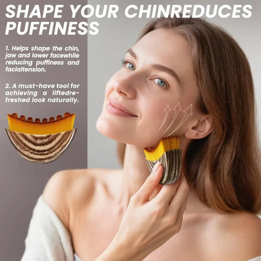 Szczotka do drenażu limfatycznego twarzy – konturowanie, masaż