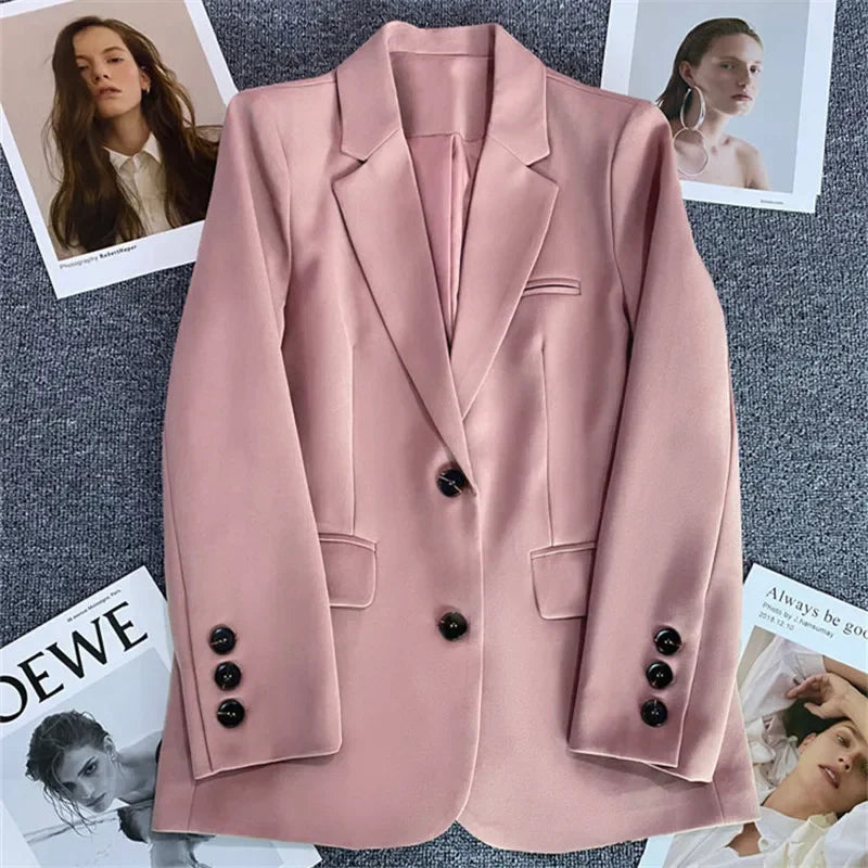 Elegancka marynarka biurowa – długi rękaw, 2026 — Marynarki — EldoradoShop