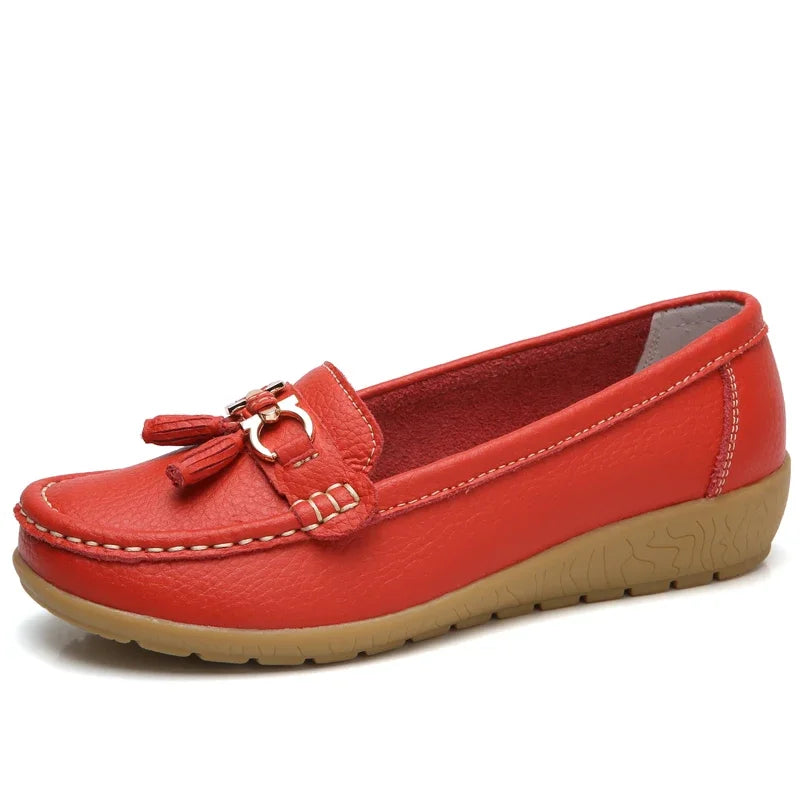 Damskie mokasyny slip-on – baleriny, casual, wygodne, płaskie
