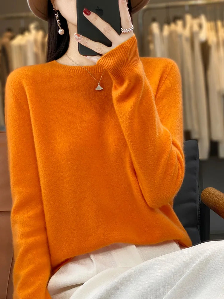 Sweter z wełny merino 100% – kaszmirowy, ciepły — Swetry — EldoradoShop