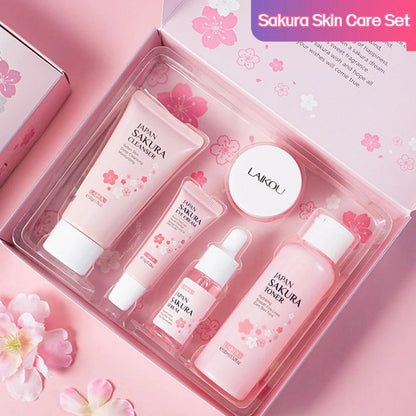 Zestaw do pielęgnacji twarzy Sakura – krem, serum, tonik — Kosmetyki do twarzy — EldoradoShop