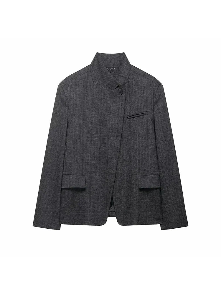 Marynarka vintage biurowa – dopasowana, klasyczna — Marynarki — EldoradoShop