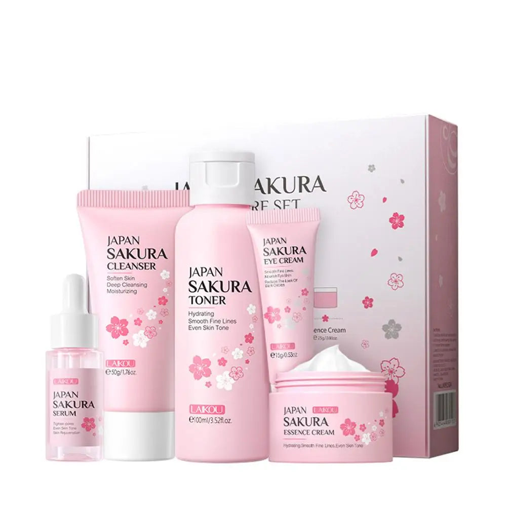 Zestaw do pielęgnacji twarzy Sakura – krem, serum, tonik — Kosmetyki do twarzy — EldoradoShop