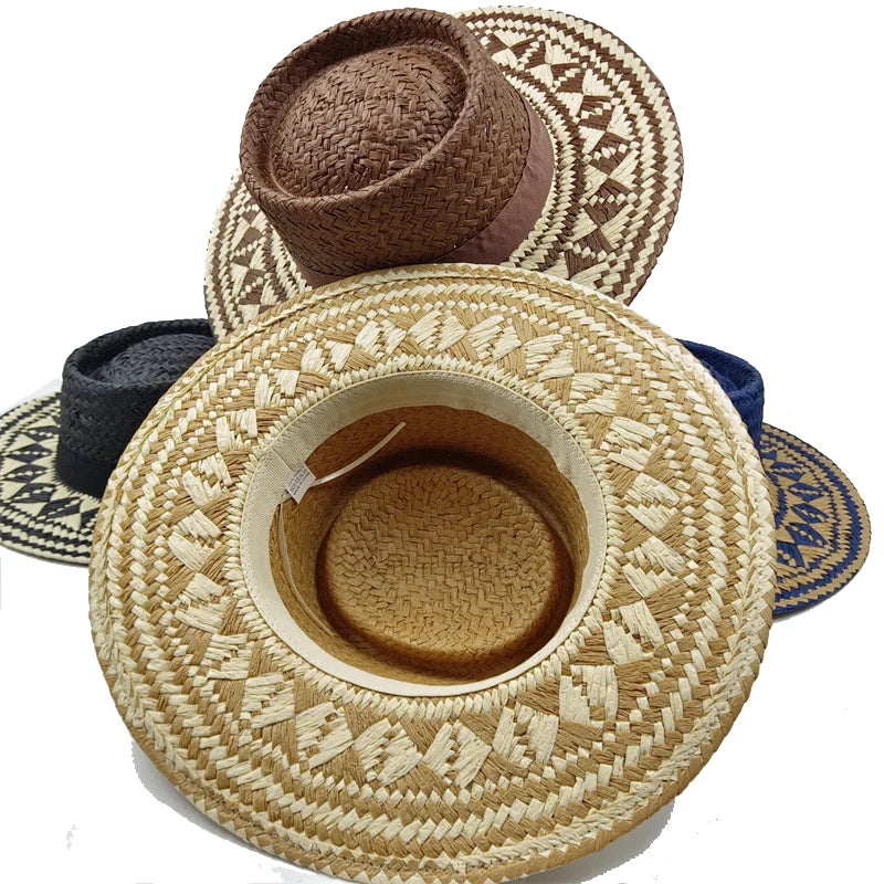 Słomkowy kapelusz damski – oddychający, ażurowy, letni — Nakrycia głowy — EldoradoShop