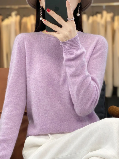 Sweter z wełny merino 100% – kaszmirowy, ciepły
