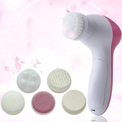 Elektryczna szczoteczka do twarzy 5w1 – oczyszczanie, masaż, wągry — Urządzenia beauty — EldoradoShop