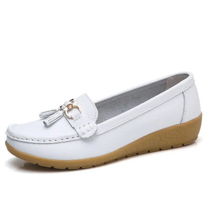 Damskie mokasyny slip-on – baleriny, casual, wygodne, płaskie