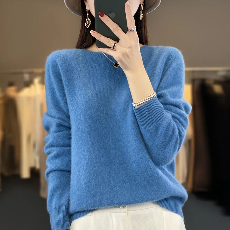 Sweter z wełny merino 100% – kaszmirowy, ciepły — Swetry — EldoradoShop