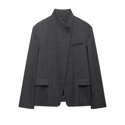 Marynarka vintage biurowa – dopasowana, klasyczna — Marynarki — EldoradoShop