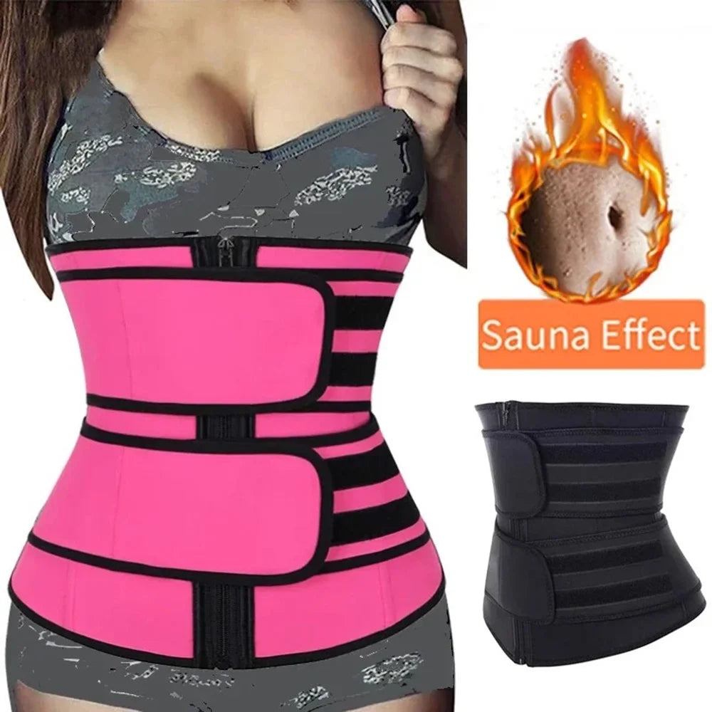 Pas treningowy wyszczuplający – fitness, shapewear, redukcja talii — czerwona — Pasy i gorsety — EldoradoShop