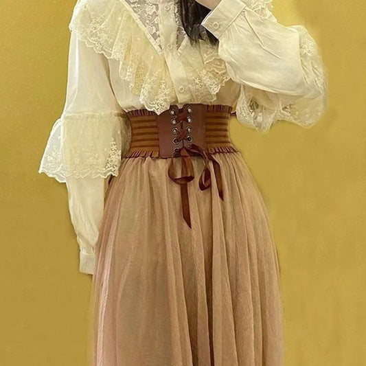 Elastyczny pas gorsetowy DIY – PU skóra lub jedwab, ślubny, damski