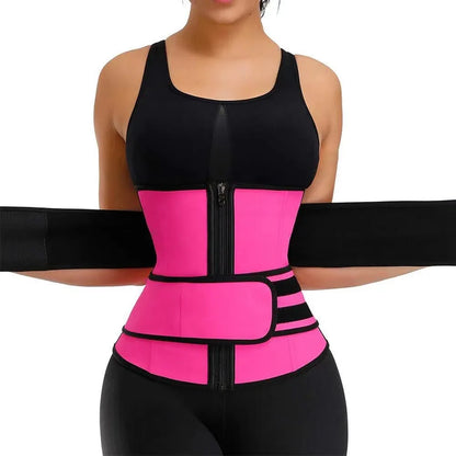 Pas treningowy wyszczuplający – fitness, shapewear, redukcja talii — czerwona — Pasy i gorsety — EldoradoShop