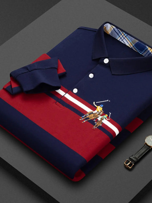 Koszulka polo paski – klasyczna, długi rękaw